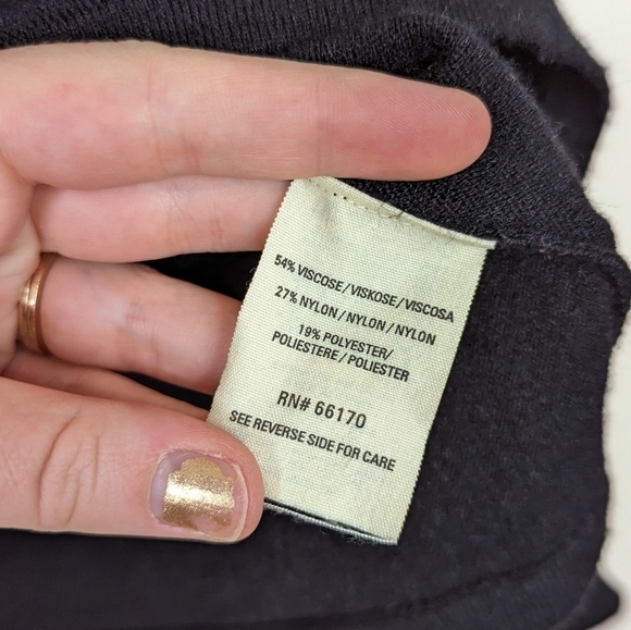 Anthropolgie Black and White Striped Dolman Bat Wing Crew Sweater - Picture 7 of 9